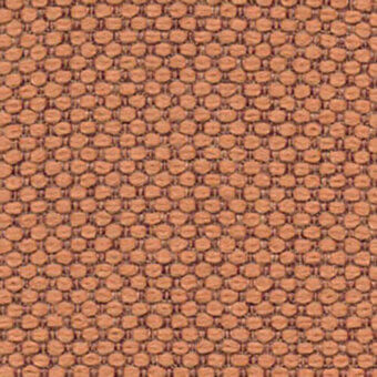 Merit 35 Salmone Salmon fabric texture by Miniforms/Maharam, woven grid with circular nodes, muted salmon tone, matte finish.